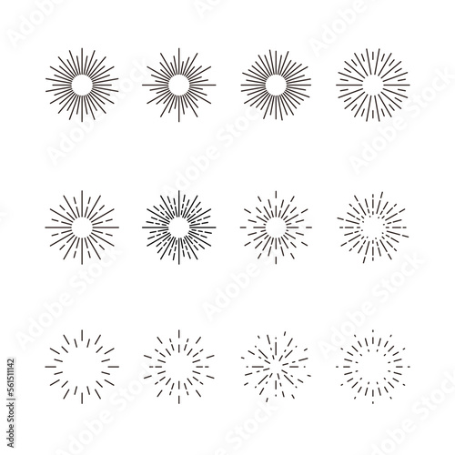 set of sunburst