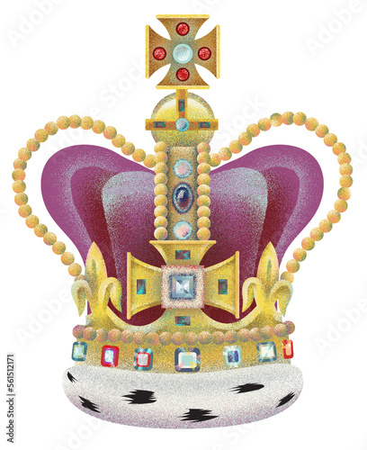 British crown jewels, english coronation, crown, imperial crown of England  photo