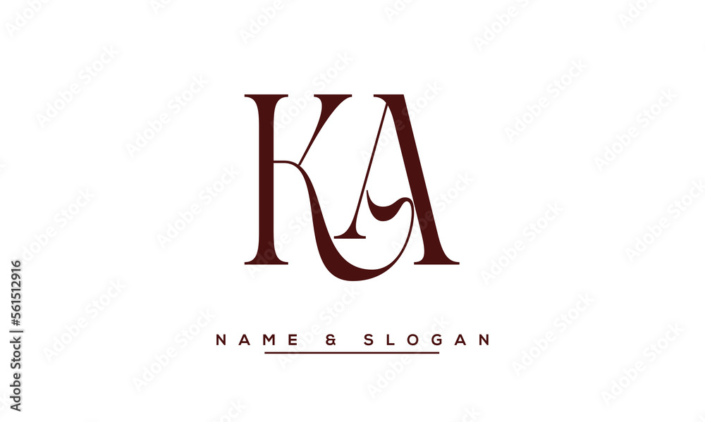 KA,  AK,  K,  A   Abstract  Letters  Logo  Monogram