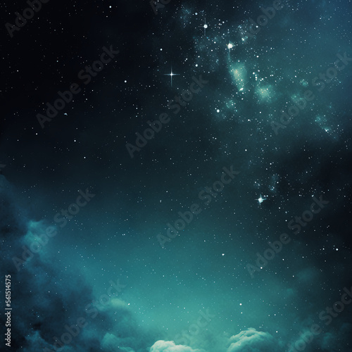 Tela blue space, cosmos nebula, stars, starry night sky