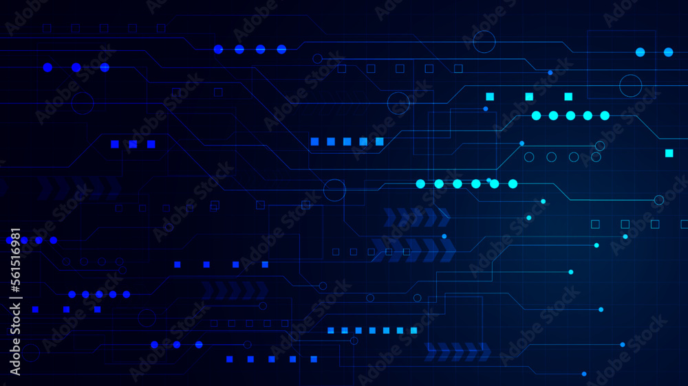 Obraz premium technology background with hi-tech digital data