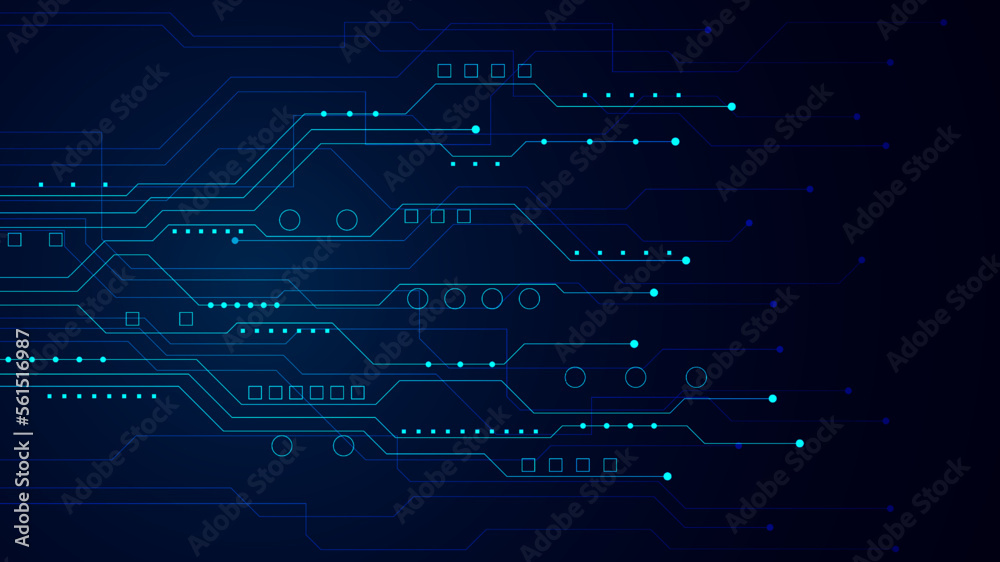 Obraz premium technology background with hi-tech digital data