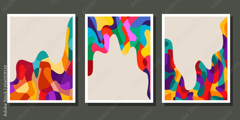 collection of liquid abstract posters full color