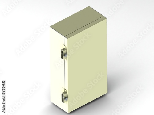 Control Box Size 240x430x125 mm 3D Rendering 
