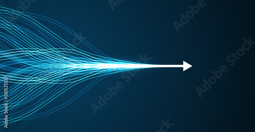 Abstract arrow direction. Technology background