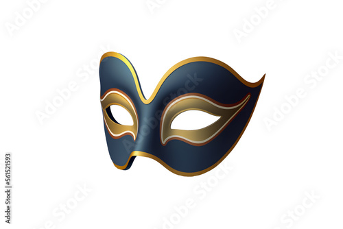 Venetian carnival mask isolated on white background. Illustration. Vector illustration. With decorations. Generaive AI