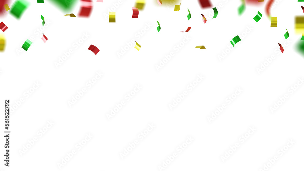 3d render colorfull confetti with transparent background 3d render colorfull confetti with transparent background