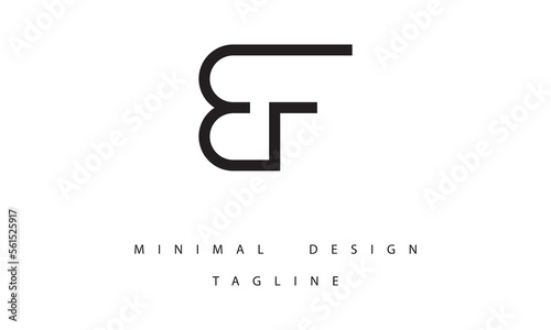 Free Download BF or FB Minimal Logo Design Vector Art Illustration - GFXLoad