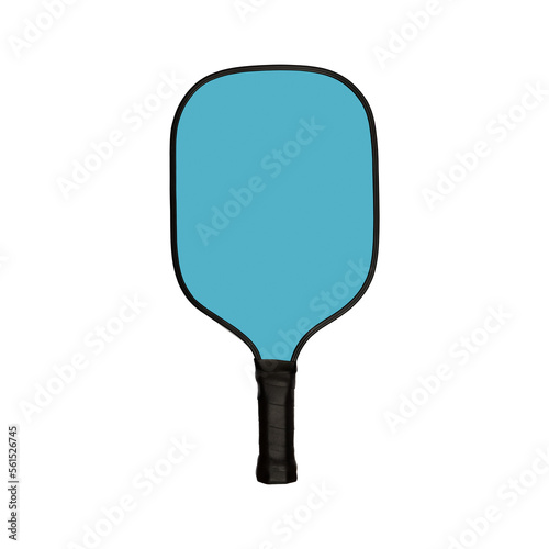 Pickleball light blue Paddle for playing pickleball isolated on a transparent background..