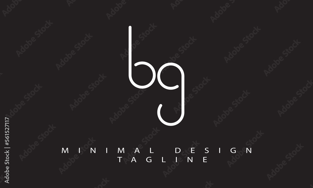 Fototapeta premium BG Minimal Logo Design Vector Art Illustration