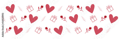 Saint-Valentin - Bannière autour de l'amour et de la célébration du 14 février