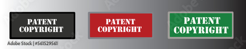 Patented Copyright Rubber stamps illustration	