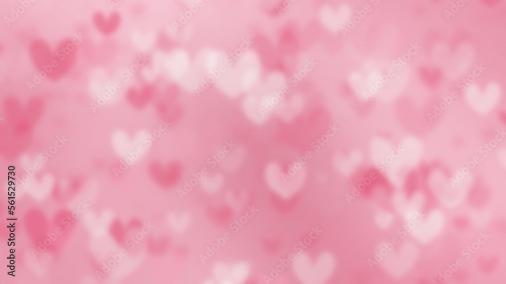 Abstract Pink background with heart shape bokeh , in valentine's day , illustration Abstract Pink background with heart shape bokeh , in valentine's day , illustration
