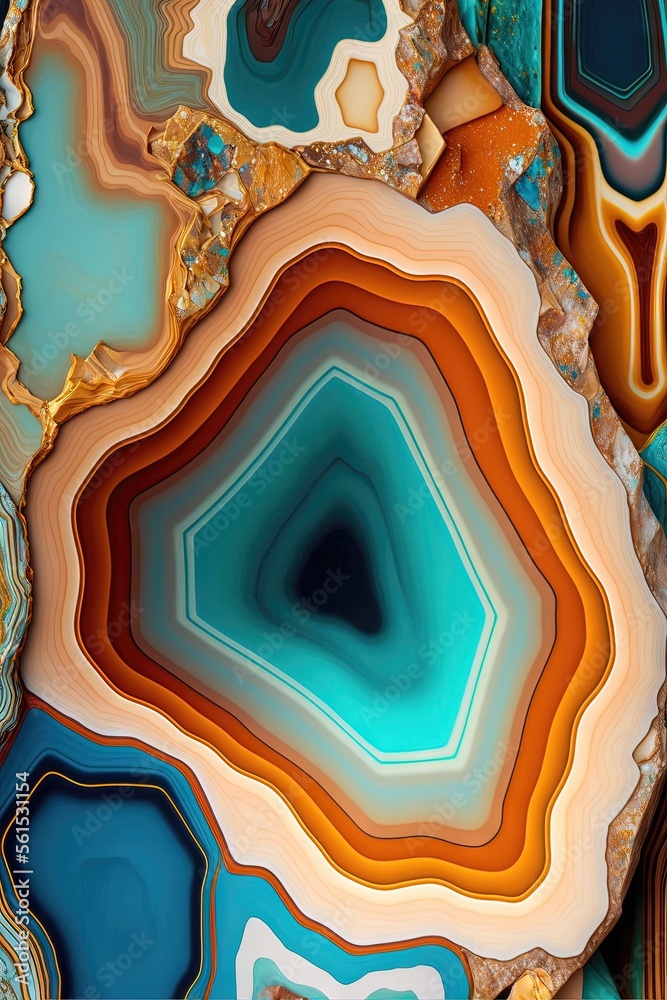 Fototapeta premium motif géométrique en agate de marbre de différentes couleurs