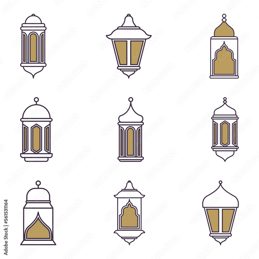 Arabic traditional Ramadan Kareem eastern lanterns garland. Arabic traditional Ramadan Kareem eastern lanterns garland.