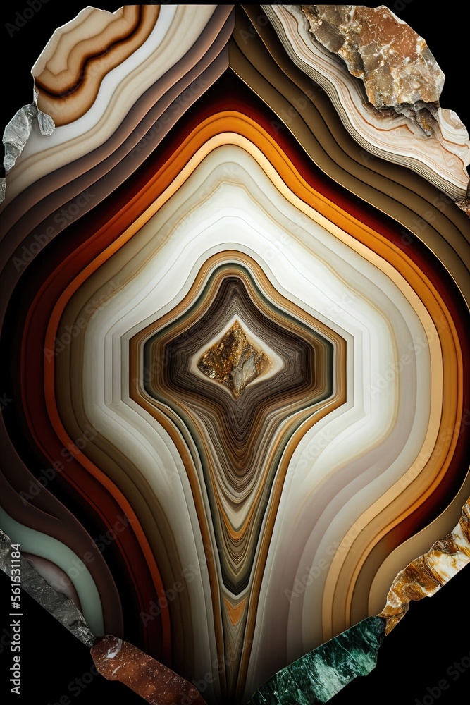 Fototapeta premium motif géométrique en agate de marbre de différentes couleurs