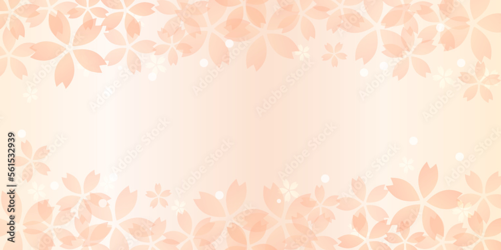 パステル調の桜模様の背景素材のベクターイラスト パステル調の桜模様の背景素材のベクターイラスト