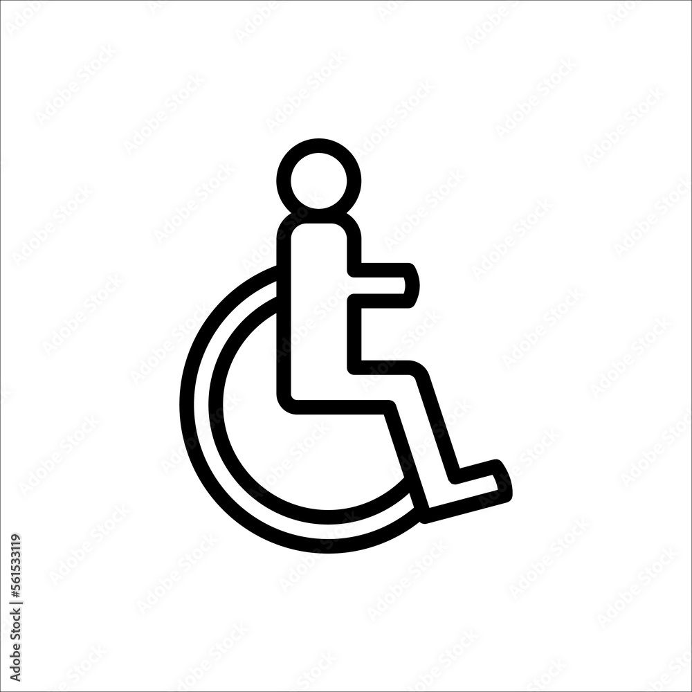 Disabled Handicap Icon. isolated on white background Disabled Handicap Icon. isolated on white background