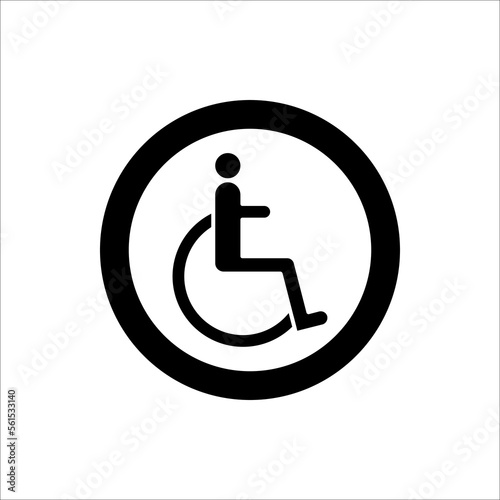 Disabled Handicap Icon. isolated on white background