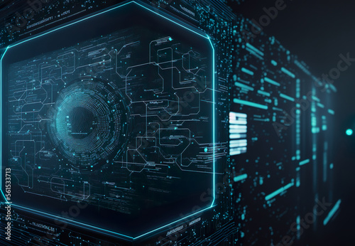 Concept background digital data technology, AI Generate