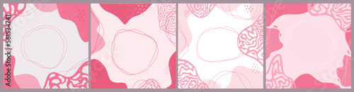 set of abstract memphis backgrounds, wallpapers for socila media templates with copy space for text, posters, prints, cards, banners, etc. EPS 10