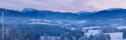 Winter Panorama From Hochberg At The Evening photo