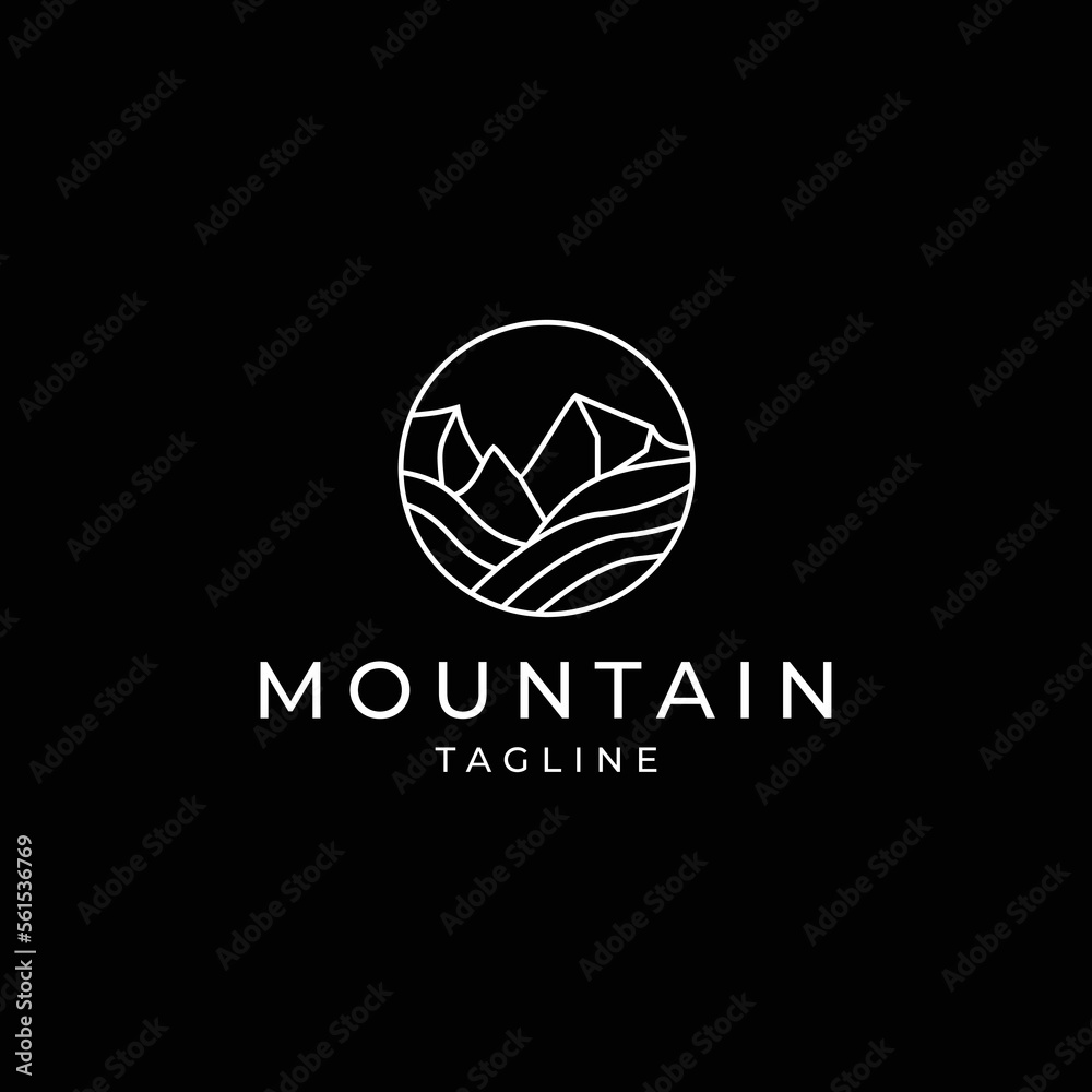 Mountain logo design icon vector