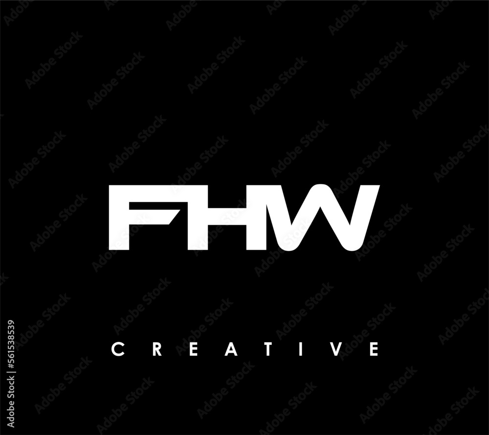 FHW Letter Initial Logo Design Template Vector Illustration