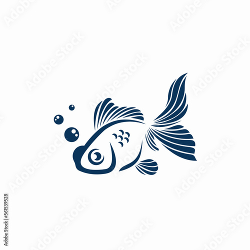 goldfish logo design vector template