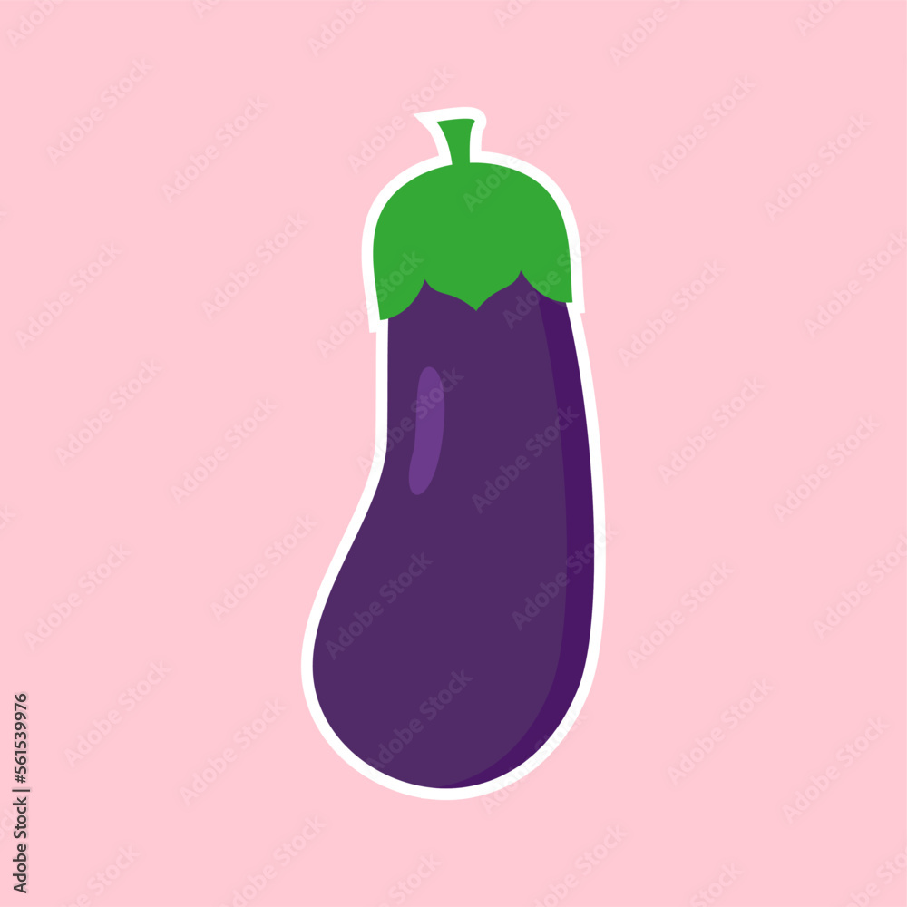 eggplant flat design vector illustration. Vegetarian food. Healthy diet. eggplant flat design vector illustration. Vegetarian food. Healthy diet.