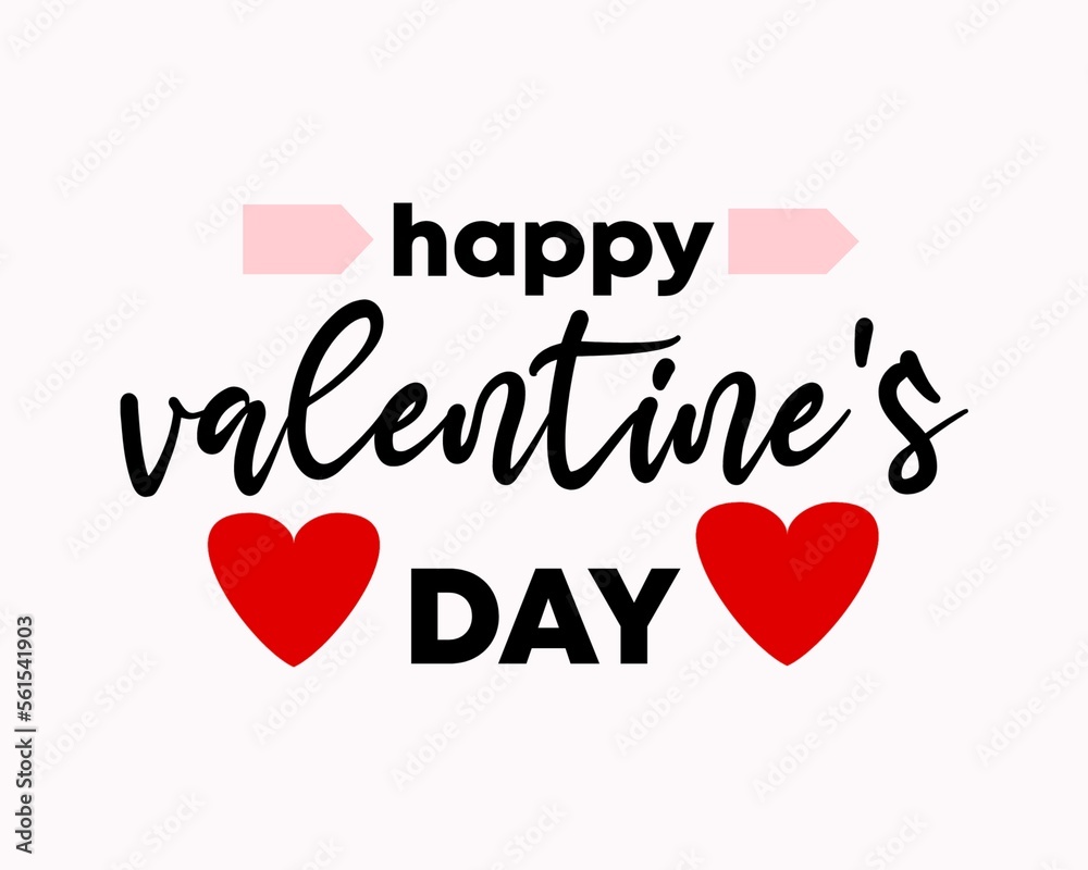 Happy valentine's day.Happy Valentine's Day Celebration greeting card design. Valentine's day festival. romantic greeting card with text