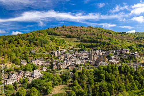 UNESCO village of  Conques-en-Rouergue in Aveyron department, France photo