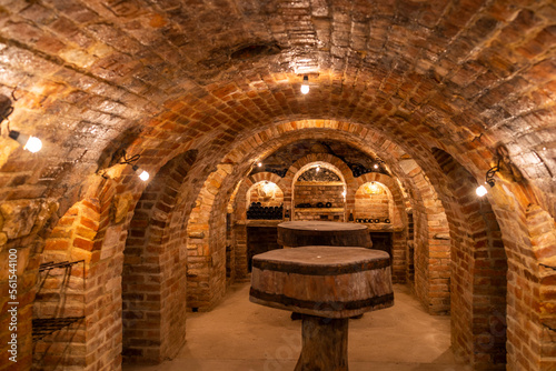 Wine cellars in Rakvice, Southern Moravia, Czech Republic