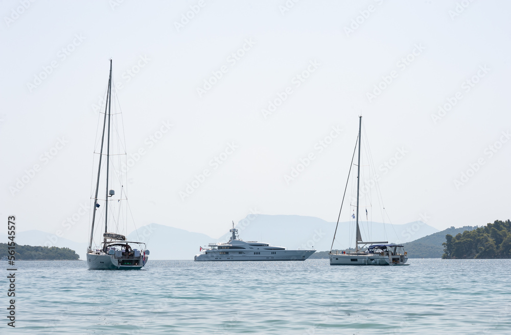 Aegean sea captured from the city of Nydri, Greece