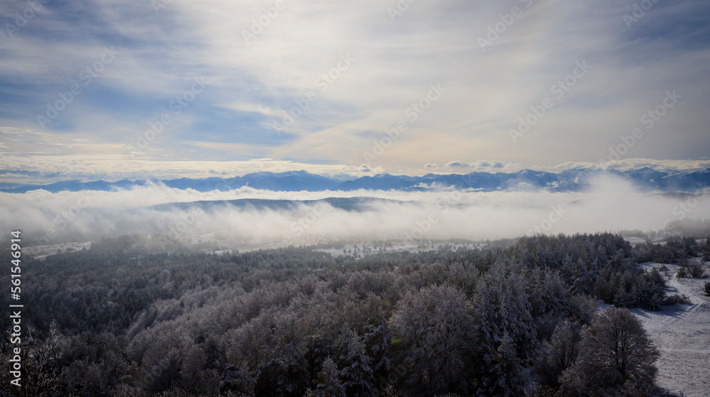 Winter tracking from Plana village to Manastirishte peak, Plana mountain, Bulgaria 