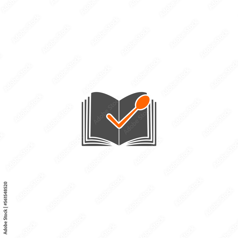 Cook book icon, Recipe book logo isolated on white background Cook book icon, Recipe book logo isolated on white background