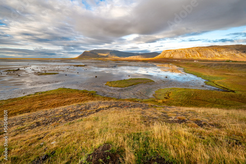 Beautiful view of fjord during autumn in the Westfjords in Iceland, Europe, stock photo © JoannesHendrikus