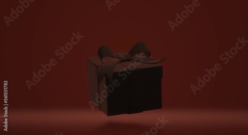  video gift box with red ribbon