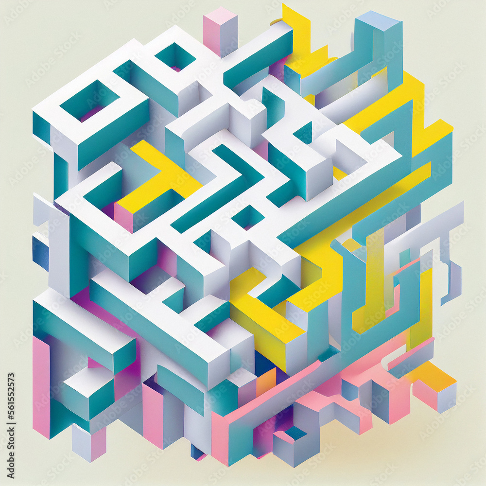 3D Cubist Abstract - Generative Ai 3D Cubist Abstract - Generative Ai