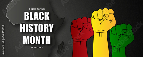 Black History Month celebrating background. African American History. EPS10 vector