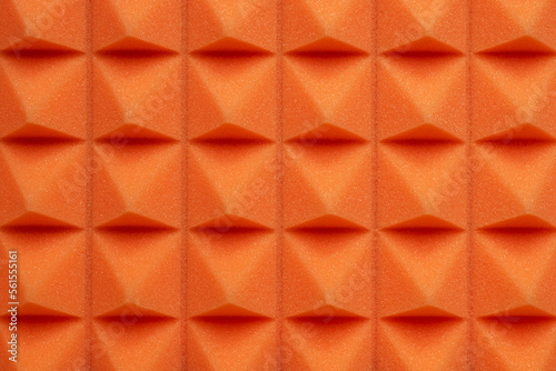 The geometric pattern of acoustic polyurethane foam. Pyramidal texture