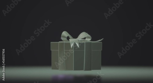  video gift box with red ribbon