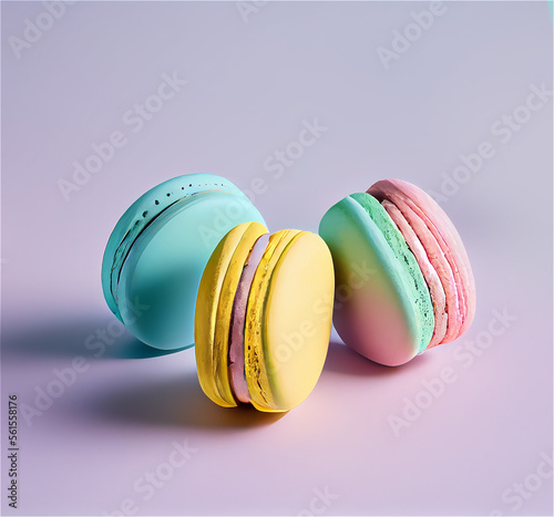 pastel colored French macar...