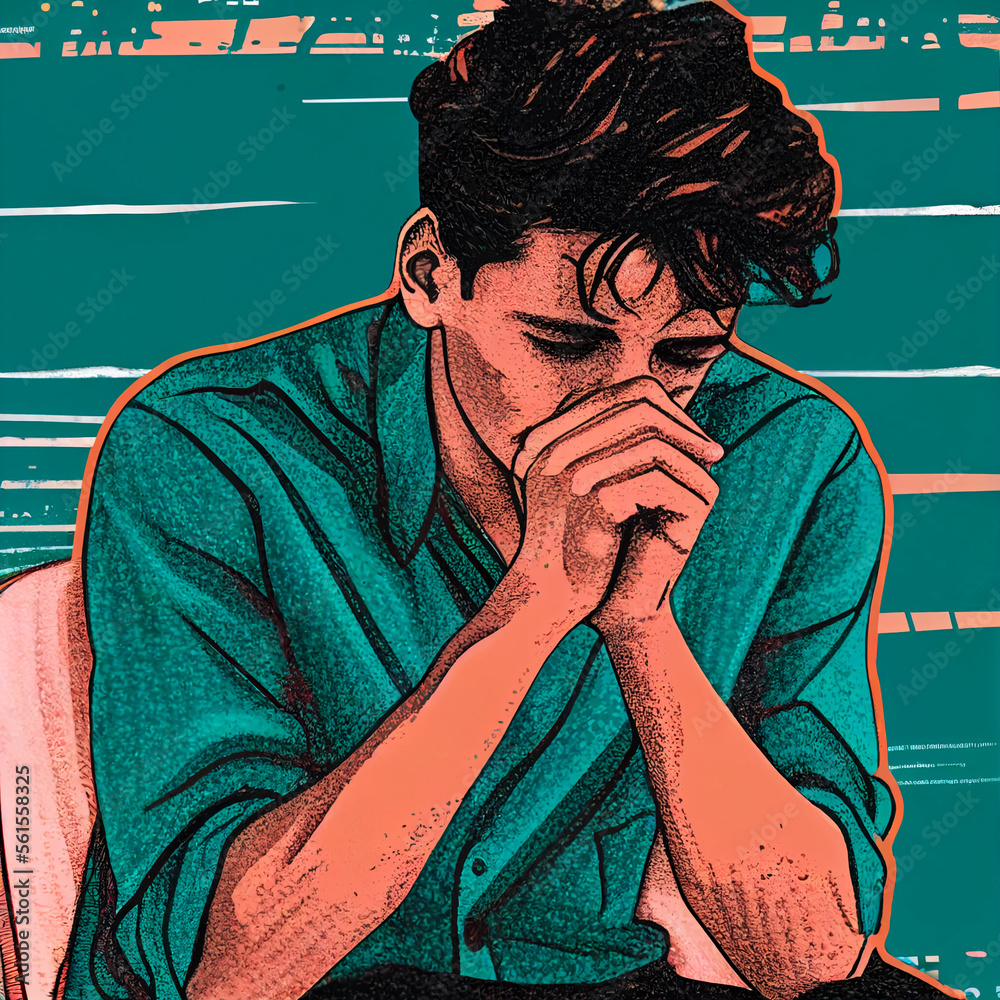 illustration-of-worrying-sad-person-with-head-down-praying