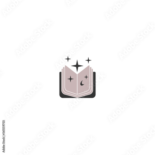 Magic Spells book glyph icon isolated on white background