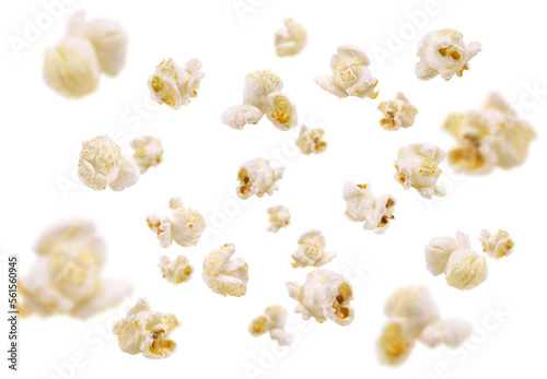 Canvastavla Flying popcorn isolated