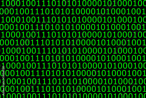 Binary computer program code, a vector illustration of randomly arranged zeros and ones that make up a programming language
