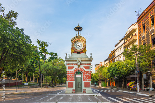 View of the municipal clock of Manaus - Manaus, Amazonas, Brazil  photo
