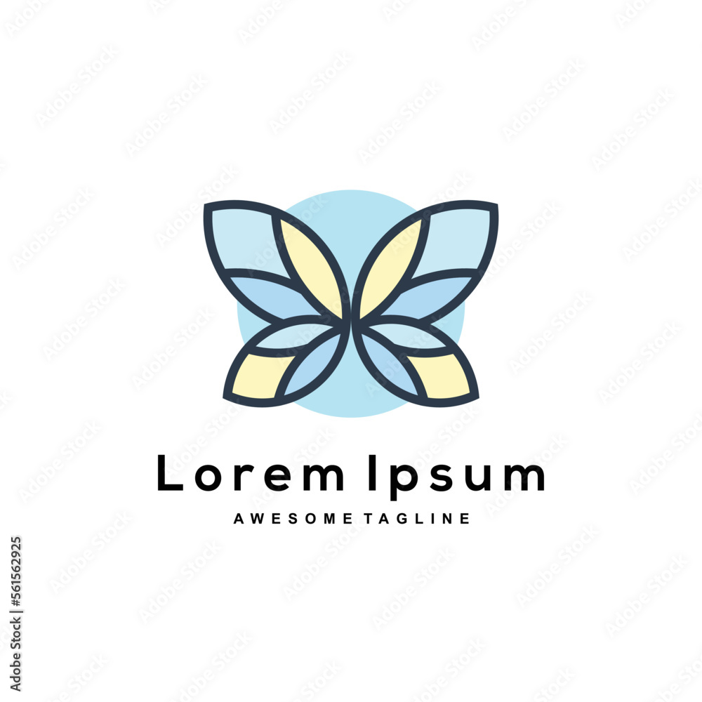 Butterfly logo color template