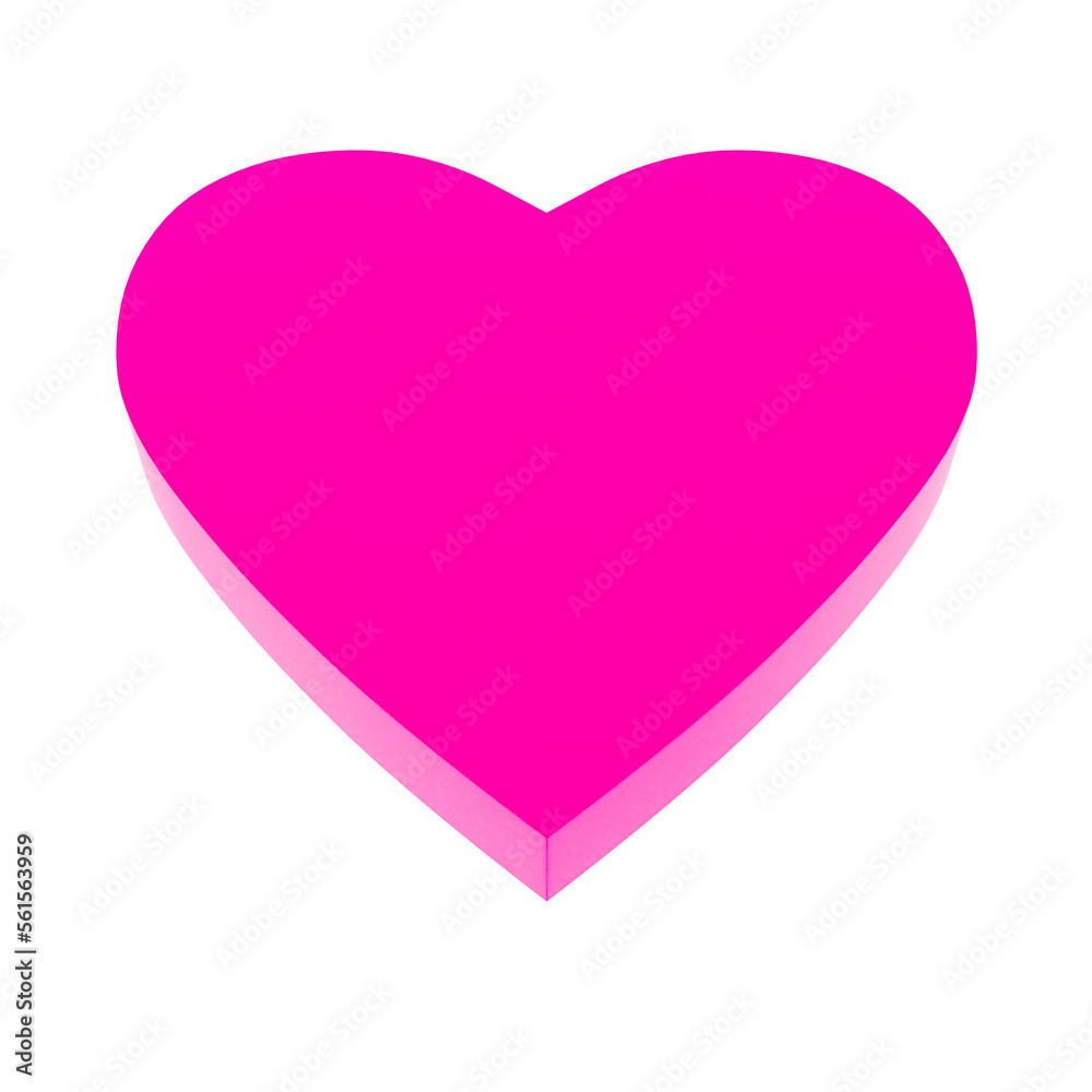 3D Heart Shaped Boxes Render Valentine's elements PNG
